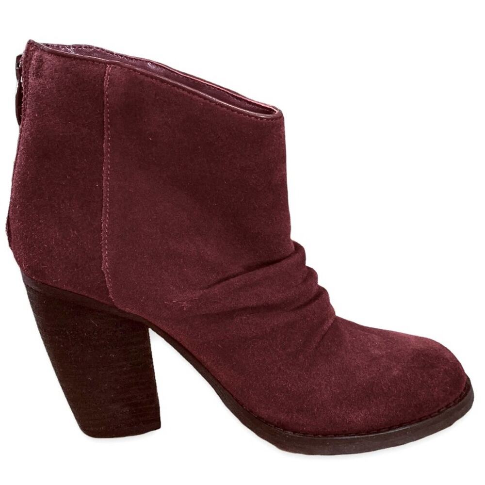 Sbicca‎ vintage collection booties. Shoes burgundy leather uppers size 7.5 - Picture 4 of 7